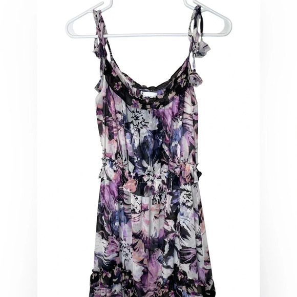 Misa Los Angeles Nati Midi Dress In Purple Floral Size Small Retail $395 - Picture 4 of 10